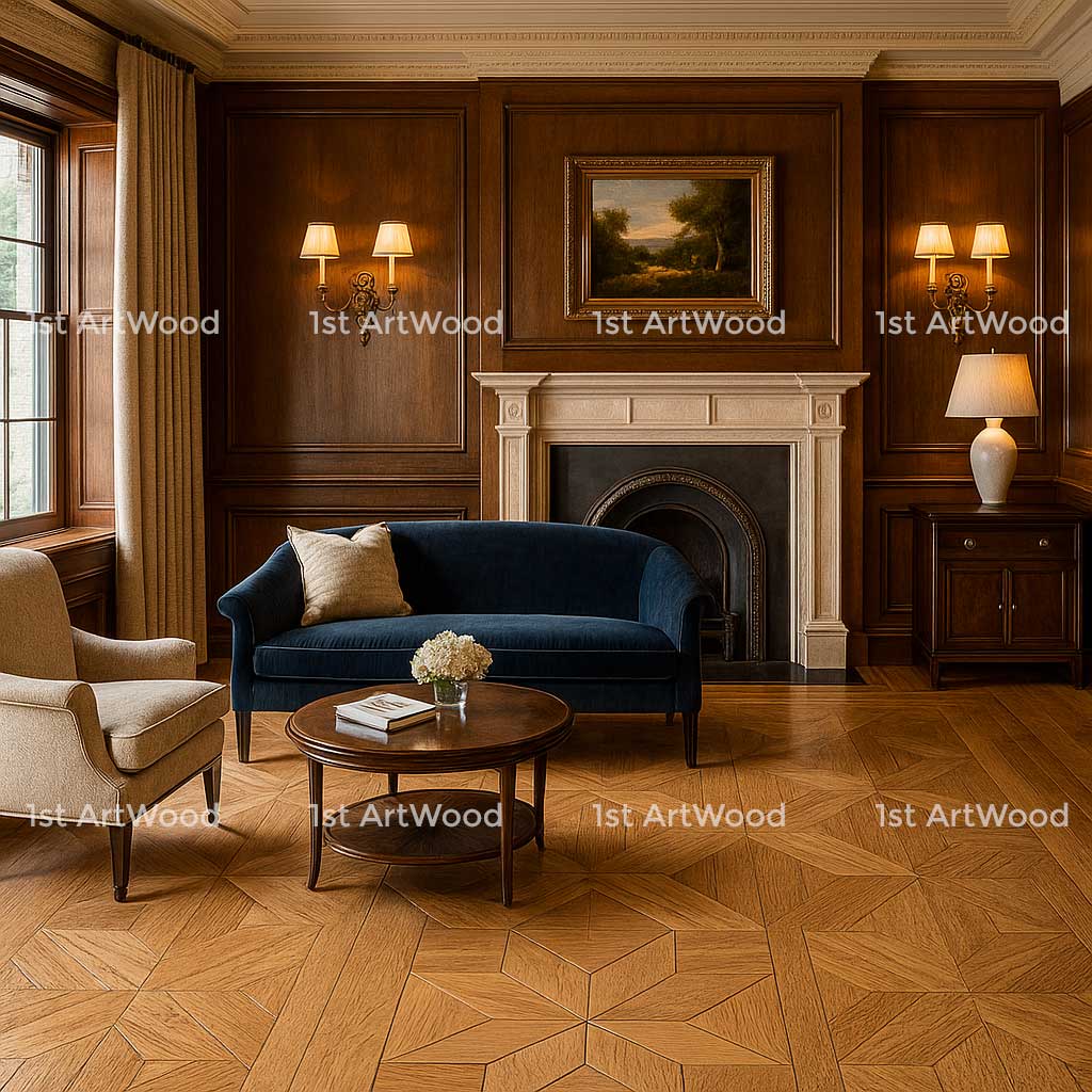 Sàn gỗ hoa văn NOVA AT-V821 phòng khách